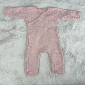 Burts Bees Baby Pink Puffy Footie Onesie